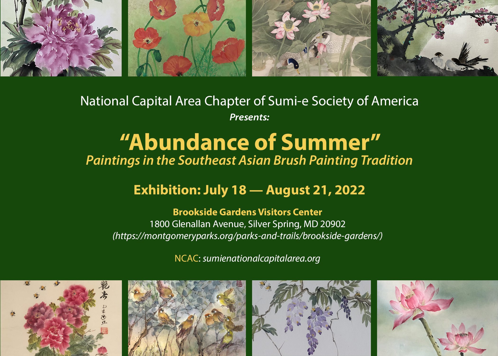 Abundance of Summer" Exhibition at Brookside Gardens